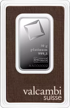 50g | Lingou Platina Valcambi | puritate 999,5/1000