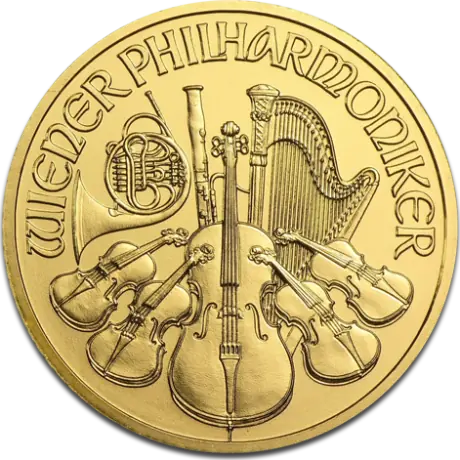 1/2oz (15,55g) | Moneda Aur Filarmonica din Viena | puritate 999,9/1000