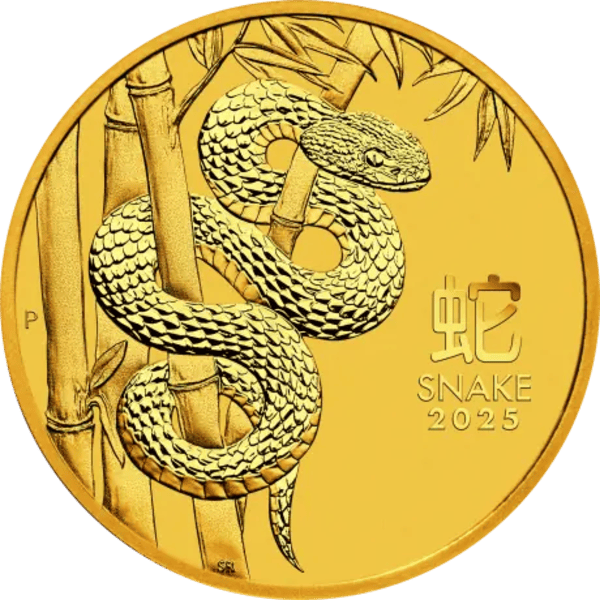 1oz (31,10g) | Moneda Aur Snake Lunar III | 2025 | puritate 999,9/1000