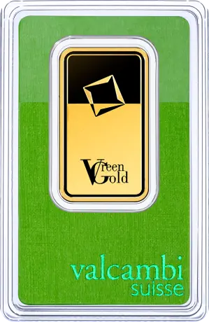 1oz (31.10g) | Lingou Aur Valcambi Green | puritate 999.9/1000