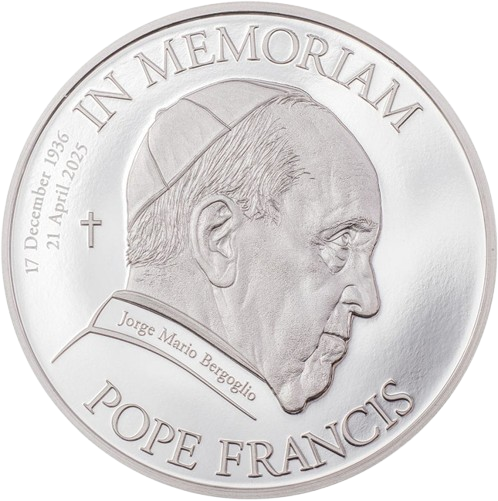 1oz (31,10g) | Moneda Argint Papa Francisc | 2025 | puritate 999,9/1000