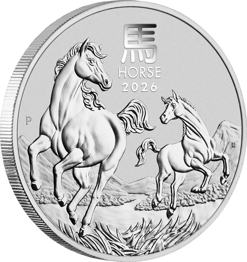 Monedă de argint 1 oz Lunar Horse 2026 – Perth Mint