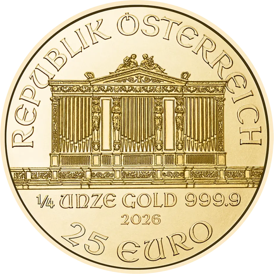 1/4oz (7,77g) | Moneda Aur Filarmonica din Viena | 2026 | puritate 999,9/1000
