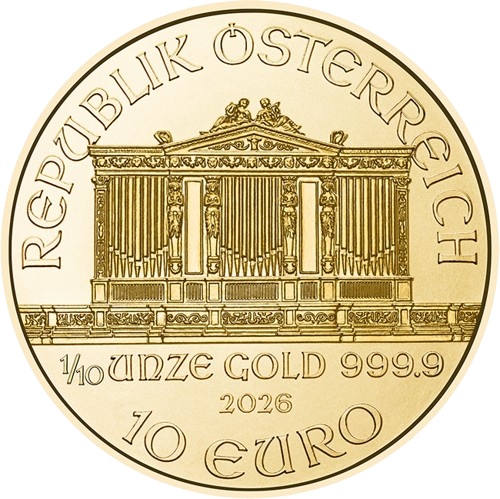 1/10oz (3.11g) | Moneda Aur Filarmonica din Viena | 2026 | puritate 999,9/1000