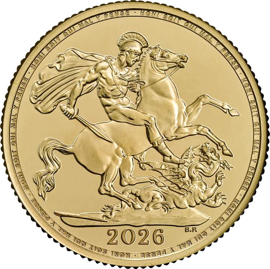 Moneda Aur | Sovereign Charles III | 2026 | puritate 917/1000 | 7,98gr
