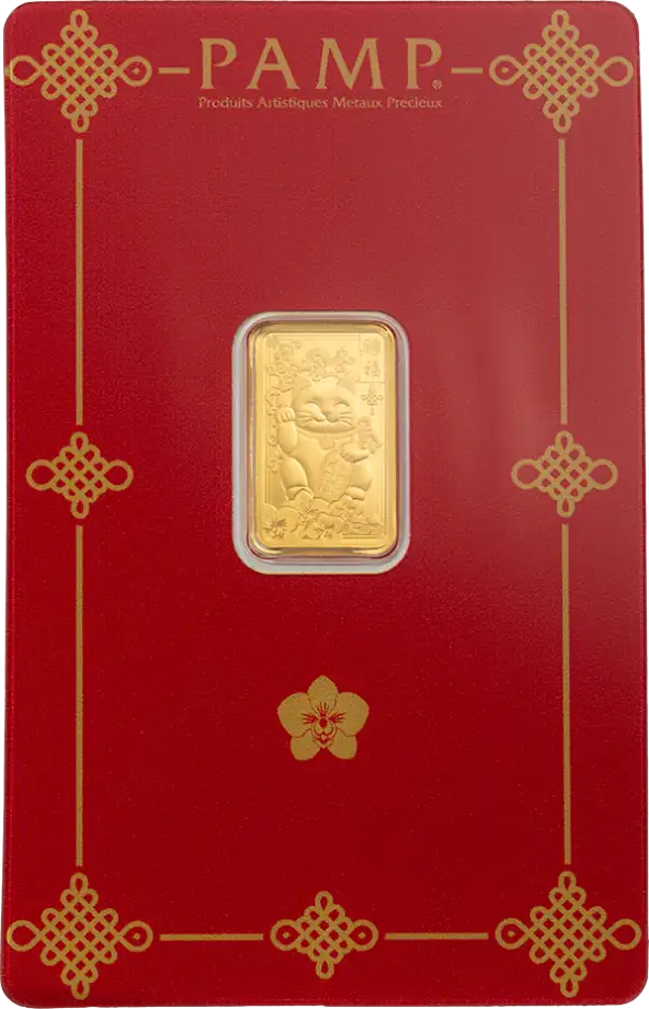 2,5g | Lingou Aur PAMP | Lucky Cat | 2026 | puritate 999.9/1000