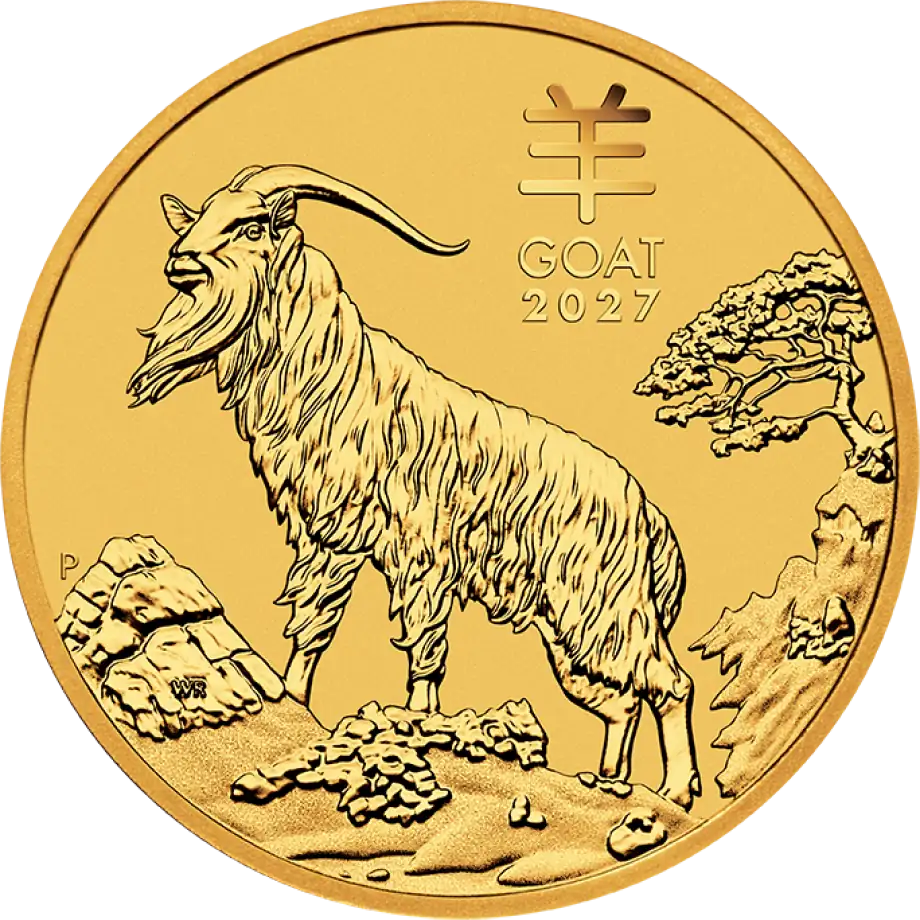 Monedă Aur Goat Lunar III 1oz (31,10g) | 2027 | Puritate 999,9‰ (24K)