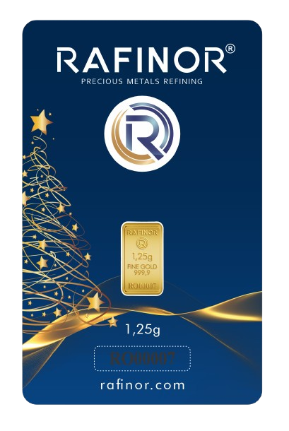 Lingou Aur Rafinor 1,25g | Christmas  | Puritate 999,9‰ (24K)